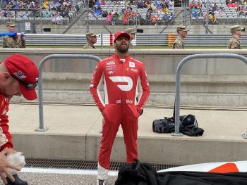 Bubba Wallace waits on grid at COTA