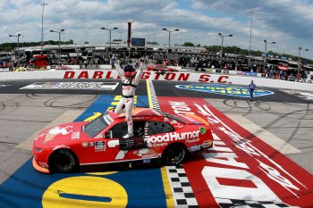 Justin Allgaier celebrates win