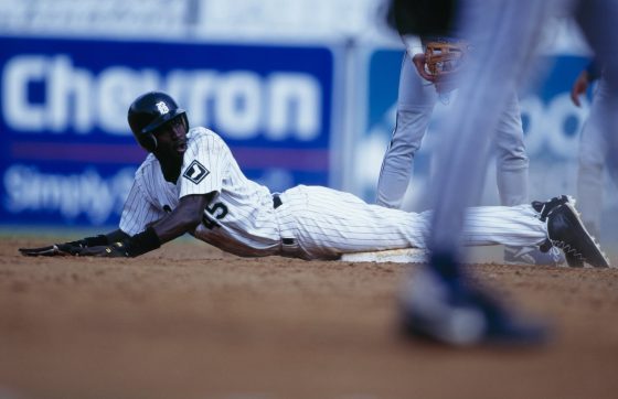 Michael Jordan in action during his time as a minor league baseball player.