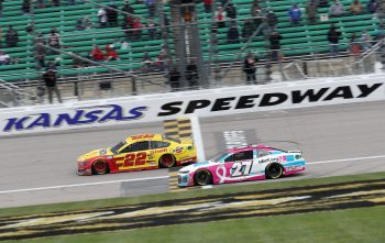 NASCAR Cup Series driver Joey Logano wins the 2020 Hollywood Casino 400 at Kansas Speedway