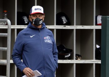 Manager Tony La Russa of the Chicago White Sox looks on against the Kansas City Royals on April 11, 2021 at Guaranteed Rate Field in Chicago.