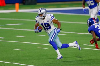 An Amari Cooper injury update means the Dallas Cowboys aren't sure when he'll be able to run past defenders again like is is pictured doing here.