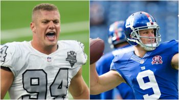 Carl Nassib (L) and Ryan Nassib (R) are brothers.