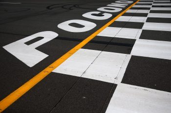 The finish line at Pocono Raceway