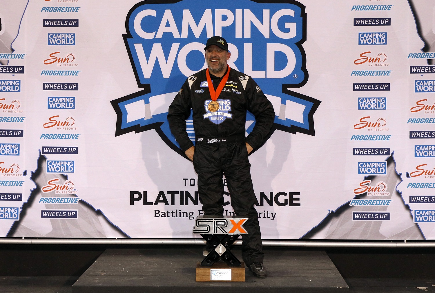 Tony Stewart Owning the SRX Race Series, Figuratively and Literally