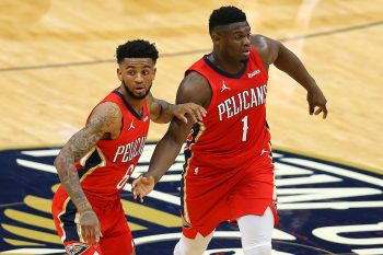 New Orleans Pelicans teammates Zion Williamson and Nickeil Alexander-Walker