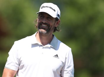 Green Bay Packers quarterback Aaron Rodgers at the American Century Championship