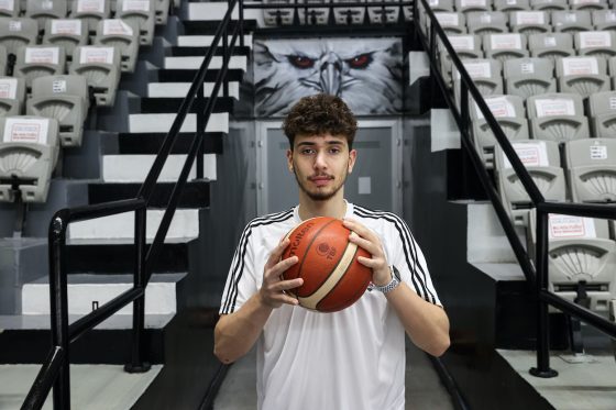 Alperen Sengun of Besiktas Icrypex poses for a photo during an interview in Istanbul, Turkey on March 23, 2021.