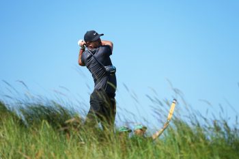 Brooks Koepka nearly drove a 417-yard hole at the British Open.