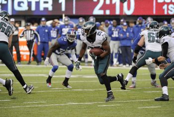 LeSean McCoy of Philadelphia Eagles carries the ball against the New York Giants.