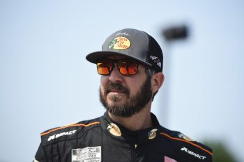 Martin Truex Jr. walks grid before race