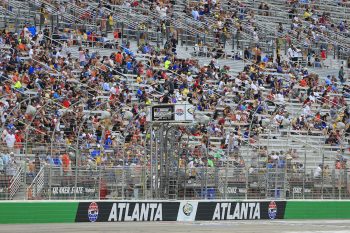 NASCAR fans in stands