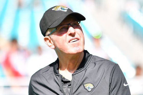 Executive VP of football operations Tom Coughlin of the Jacksonville Jaguars looks on prior to their game against the Miami Dolphins at Hard Rock Stadium on Dec. 23, 2018.