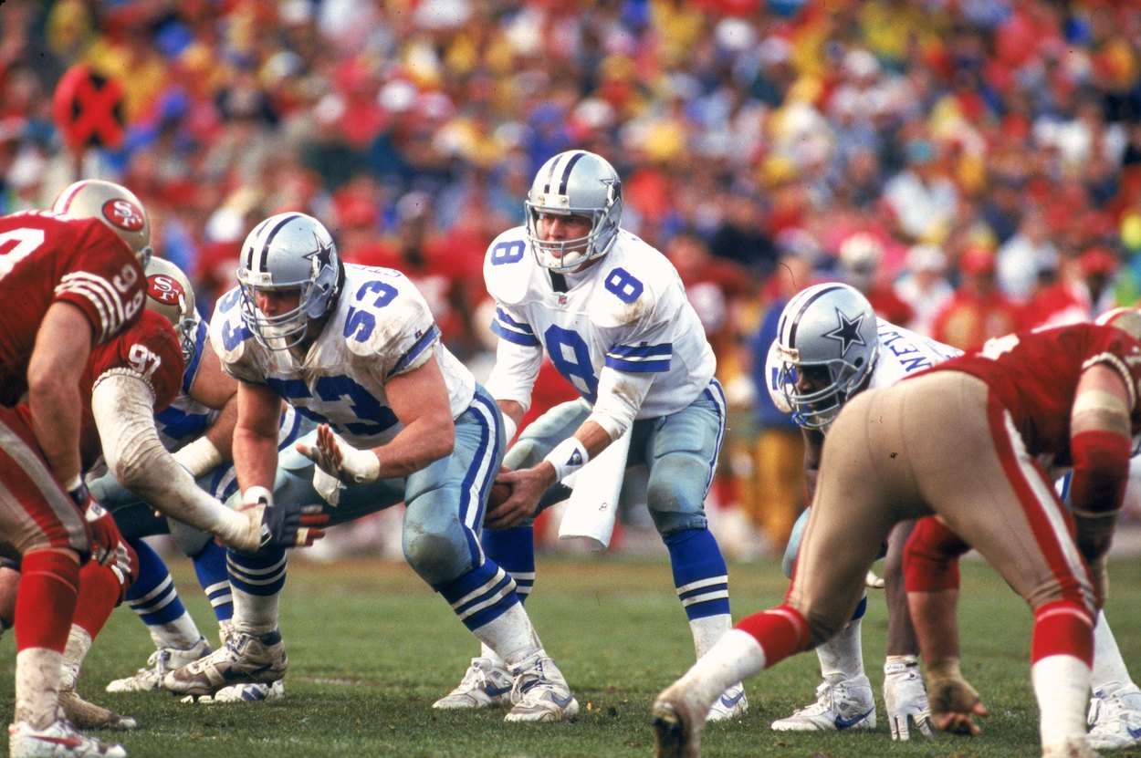 Troy Aikman Recalls the Time He Lined Up Behind His Guard for a Snap: 'Hey  Daddy, It Ain't Me'