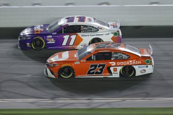 Bubba Wallace races Denny Hamlin