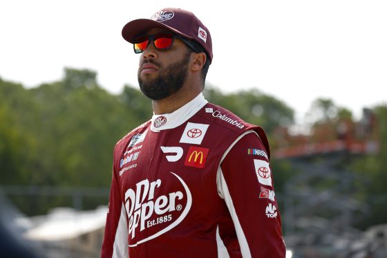 Bubba Wallace walks grid