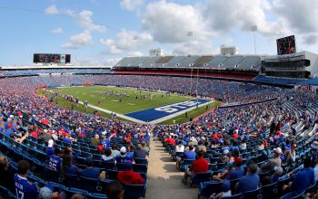 A general view of Highmark Stadium during Buffalo Bills training camp on July 31, 2021 in Orchard Park, New York.