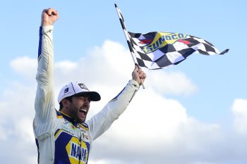 Chase Elliott celebrates