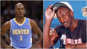 Chauncey Billups and Michael Jordan during their respective NBA careers.