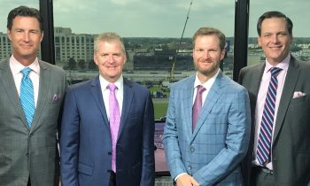 Dale Earnhardt Jr. and the NBC NASCAR broadcast team.