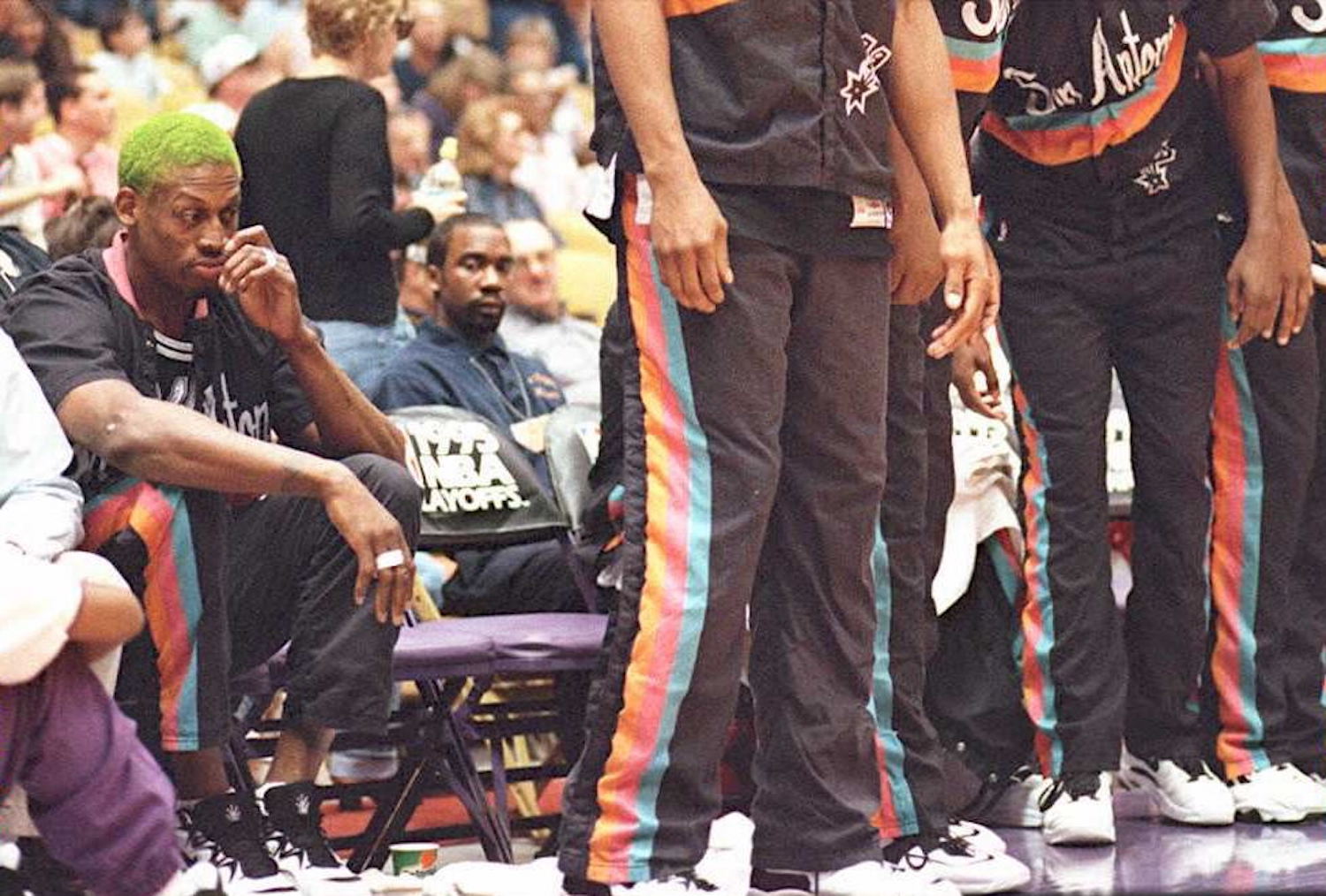 Dennis Rodman Once Drew the Ire of Michael Wilbon By Taking off His Shoes  and Reading a Magazine on the Pistons Bench