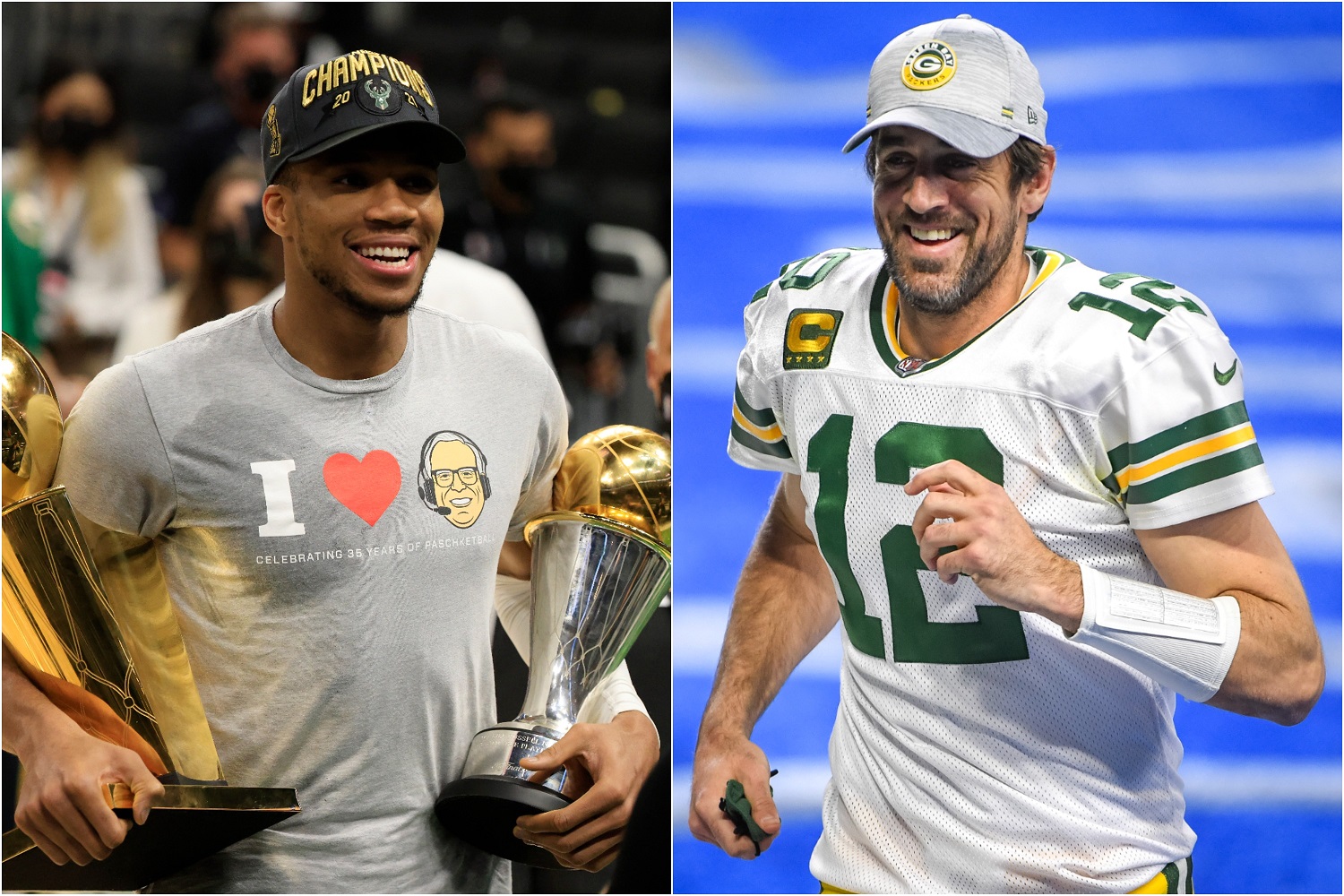 The NBA Is Pitting Giannis Antetokounmpo Against Aaron Rodgers, and Bucks  and Packers Fans Lose