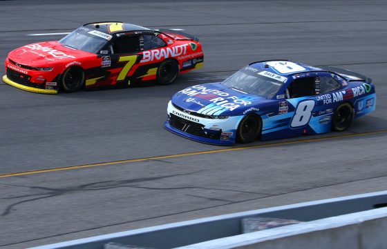 Dale Earnhardt Jr. races Justin Allgaier