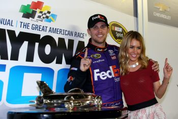 Denny Hamlin and girlfriend Jordan Fish