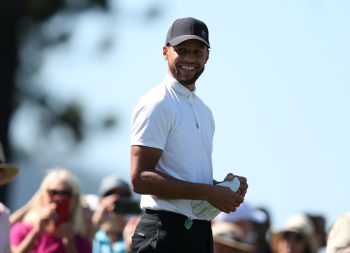 Stephen Curry is trying his hand at golf broadcasting.