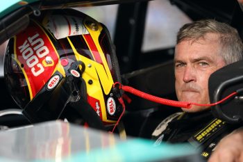 Bobby Labonte sits in car before race