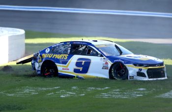 Chase Elliott wrecked car