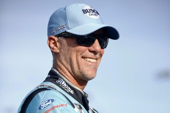 Kevin Harvick waits on grid