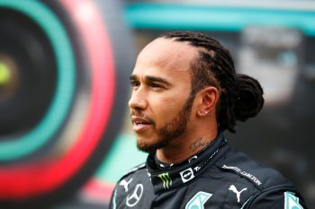 Pole position qualifier Lewis Hamilton of Great Britain and Mercedes GP following qualifying ahead of the Formula 1 Grand Prix of Turkey at Istanbul Park on Oct. 9, 2021.