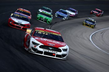 Ryan Blaney in front of NASCAR Cup Series race at Texas