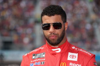 Bubba Wallace waits on grid