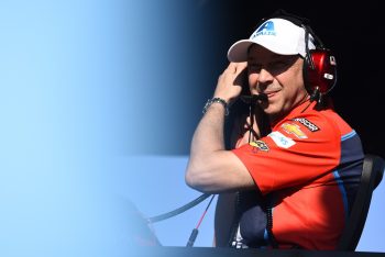 Crew chief Chad Knaus looks on during the NASCAR Cup Series Daytona 500 on Feb. 17, 2020, in Daytona Beach, Florida.