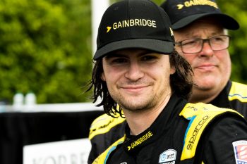 IndyCar driver Colton Herta wins the 2021 Acura Grand Prix Of Long Beach on Sept. 26, 2021, in Long Beach, California.