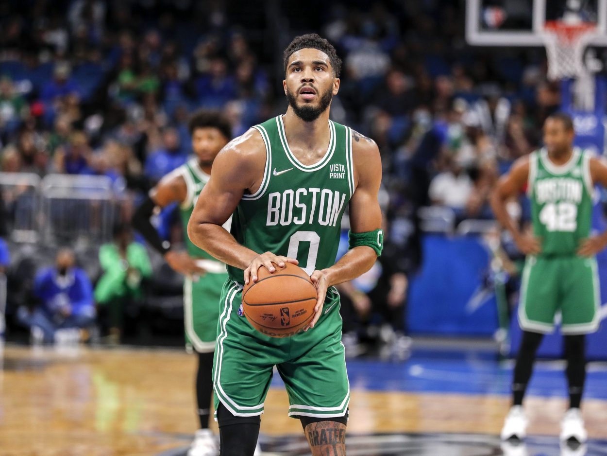 Celtics' Jayson Tatum judges if Professor's trick shots are NBA legal
