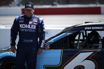 Ryan Newman, waits on the grid prior to the NASCAR Cup Series Goodyear 400 at Darlington Raceway on May 9, 2021.