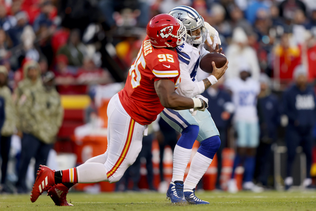 Kansas City Chiefs defensive end Chris Jones during the first half