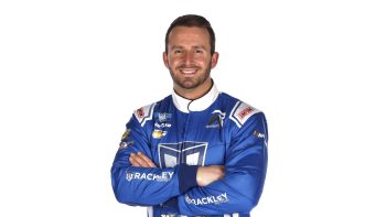 Matt DiBenedetto poses for a photo at Daytona International Speedway on Feb. 17, 2022.