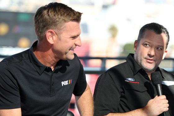 Tony Stewart and Clint Bowyer speak