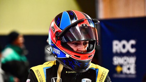 U.S. driver Colton Herta during the Race of Champions on Feb. 4, 2022, in Pite Havsbad Pitea, Sweden.