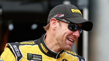 Matt Kenseth stands by his Toyota during practice for the Bass Pro Shops NRA Night Race at Bristol Motor Speedway on Aug. 18, 2017, in Bristol, Tennessee.