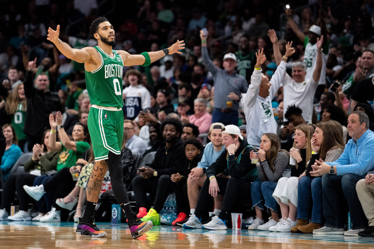 Jayson Tatum rocks Michael Jordan outfit for Celtics-Heat Game 4