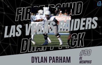 Memphis offesnive lineman Dylan Parham is the first Las Vegas Raiders draft pick in the 2022 NFL Draft.