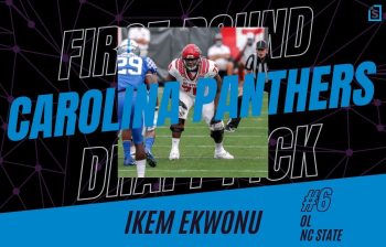 The Carolina Panther draft pick at No. 6 is NC State offensive tackle Ikem Ekwonu