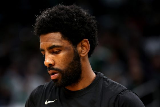 NBA star Kyrie Irving before a playoff game against the Boston Celtics.