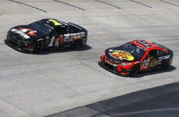 Martin Truex Jr. and Ross Chastain race