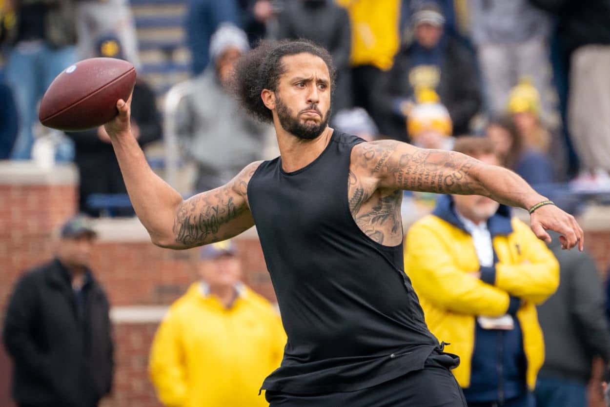 Colin Kaepernick's errant throw drills sideline worker